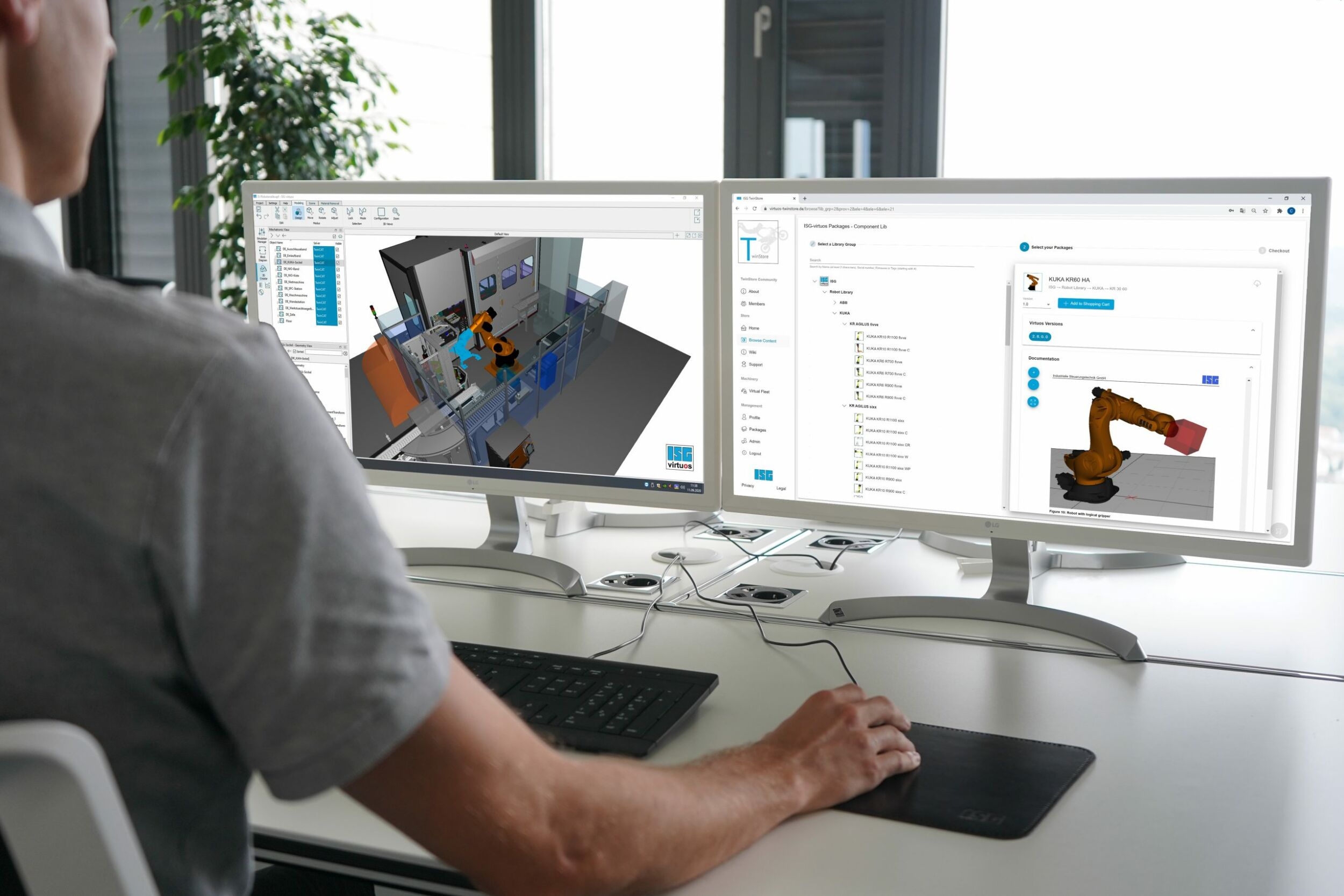 TwinStore ist eine Online-Plattform mit Komponentenmodellen zur virtuellen Inbetriebnahme. (Bild: ISG Industrielle Steuerungstechnik GmbH)
